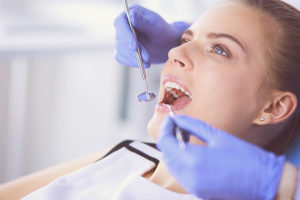 teeth being cleaned