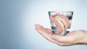 dentures in water